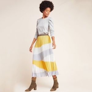 Anthropologie Eva Franco Geo Pleated Skirt NWOT S